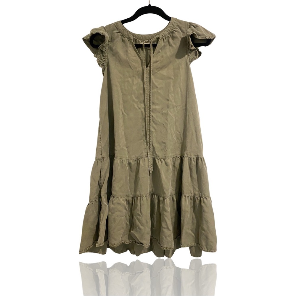 Knox Rose Olive Boho Tier Ruffle Dress
